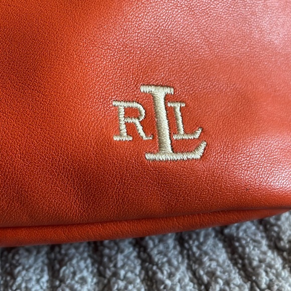 Ralph Lauren orange backpack purse - Picture 6 of 9